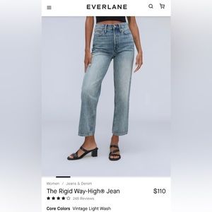 Everlane Rigid Way-High Jeans in light wash